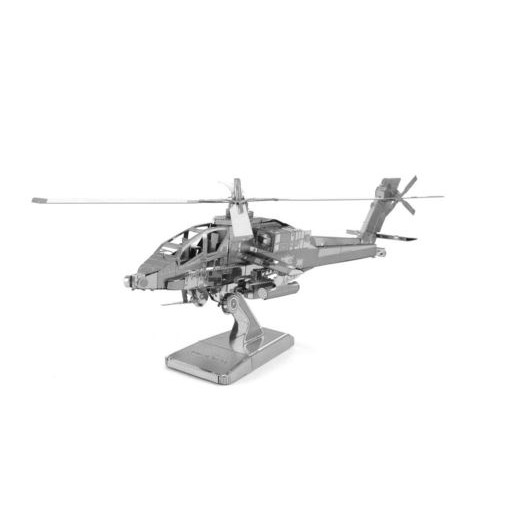 【阿齒】DIY 3D金屬模型 AH-64 阿帕契戰鬥直升機 / 另售巴黎鐵塔 比薩斜塔 姬路城 雪梨歌劇院 3D金屬拼圖