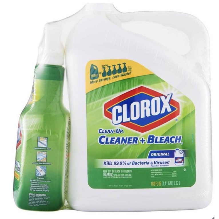 Clorox 高樂氏 漂白清潔劑 噴槍瓶 946毫升 + 補充瓶 5.32公升