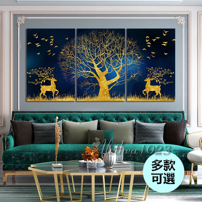 応接間掛画 純粋な手描きの絵画 金箔 50*70CM 玄関飾り)4 mv.church
