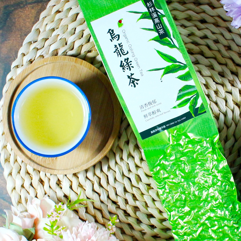 【鑫龍源有機茶葉】杉林溪高山茶有機烏龍綠茶葉(50g/包)-無烘焙│無發酵有機農產品驗證標章│附提袋│SGS檢驗無農藥