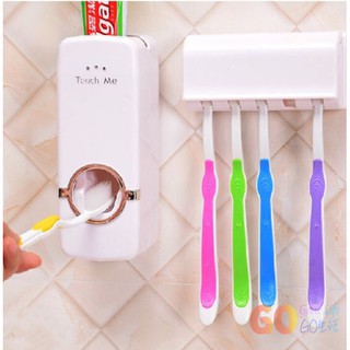 ☆IRIS☆ 懶人牙膏擠壓器 全自動牙膏擠壓器 牙刷架套裝 全自動擠牙膏器 自動擠牙膏機 牙膏 牙刷掛架 牙刷架套裝