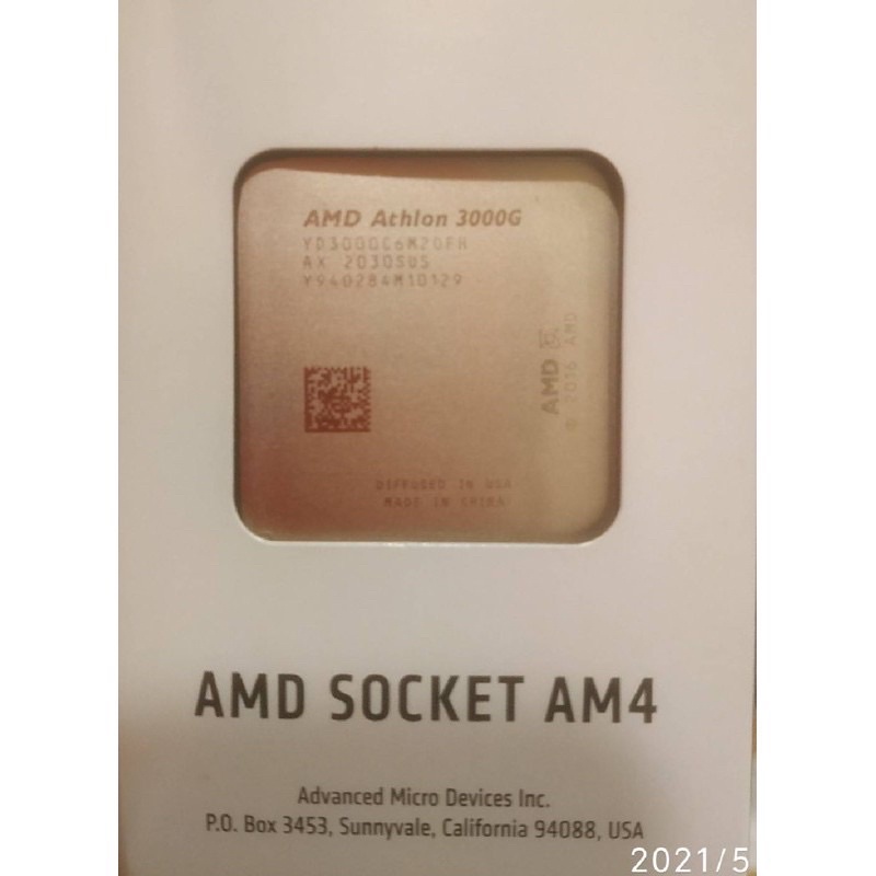全新未拆 AMD Athlon-3000G CPU 含內顯