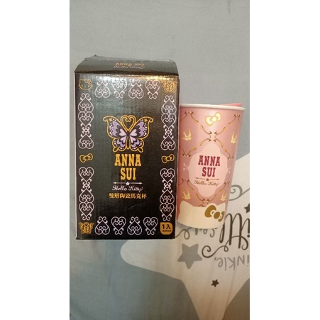 Anna SUI kitty 雙層陶瓷馬克杯 熱氣球款