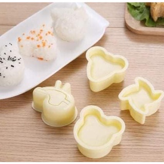 《親子手作》日式飯團花型卡通 模具 四入 料理DIY 防疫居家自己做料理 壓飯模 兒童米飯便當 壽司製作器