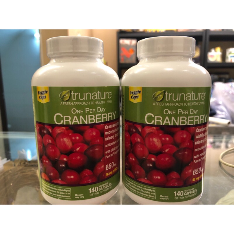 [yuuhqu]免運中！現貨！trunature Cranberry 650 mg 140顆 蔓越莓素食膠囊