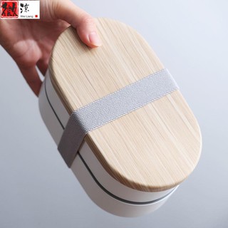 日式保溫飯盒雙層便攜學生男女餐盒上班族密封便當盒微波爐專用