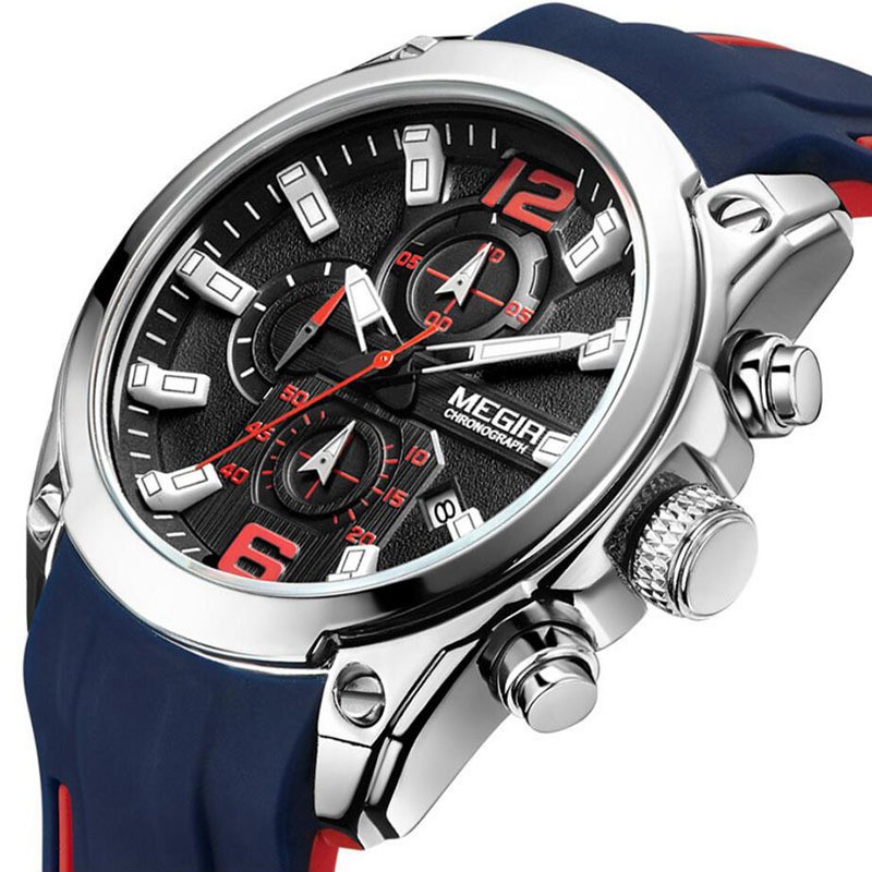 美格爾MEGIR手表 2063  多功能計時日歷運動  男士手表