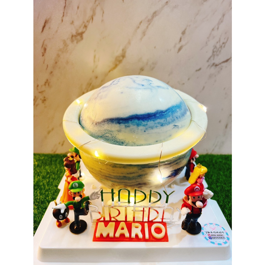 吉斯手作烘焙坊GizzBakery 瑪利歐蛋糕 敲敲蛋糕 星球蛋糕 瑪莉歐 公仔蛋糕 Mario 超級瑪利歐兄弟 客製化