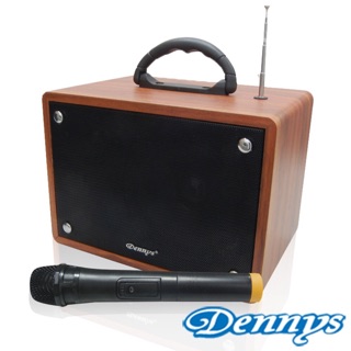 【Dennys】USB/SD/FM藍芽手提式音響(WS-350BT-K)內建無線麥克風*1