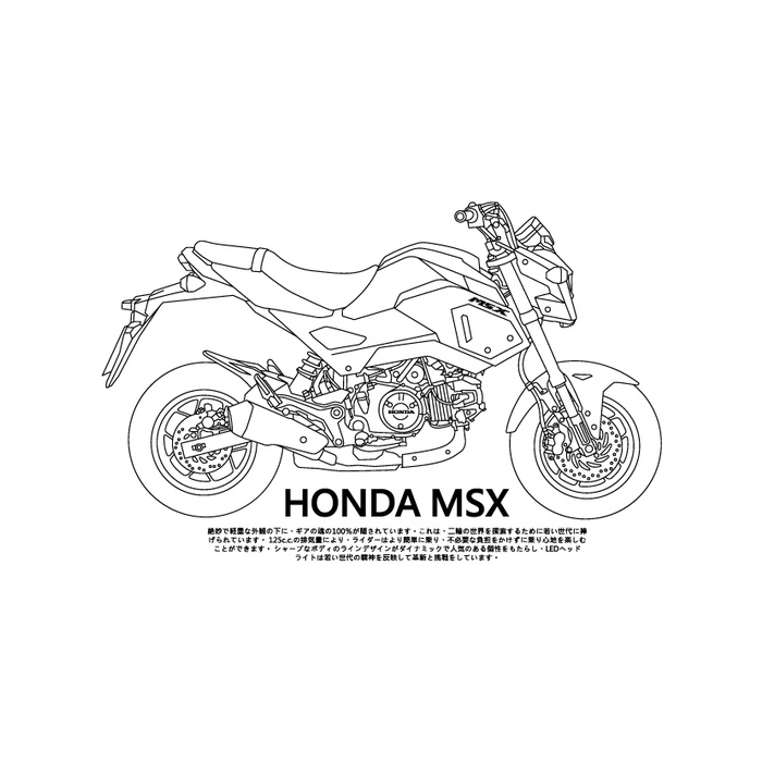 【Nika 設計師T恤】HONDA MSX  MSX-GROM  HORNET 900  HORNET 2.0摩托車T恤