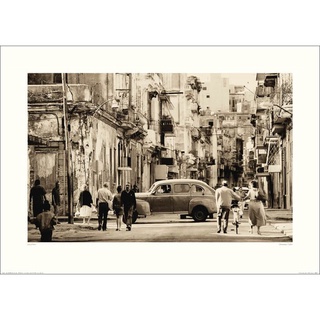 攝影大師 LEE FROST – 古巴哈瓦那大街 50x70cm 攝影作品(HAVANA STREET, CUBA)