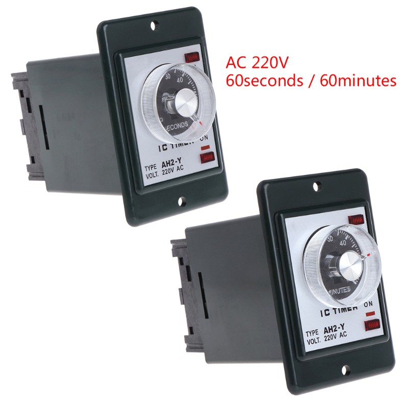 0 60秒 分鐘通電延遲定時器時間繼電器w插座基座ac 220v Ah2 Y 蝦皮購物
