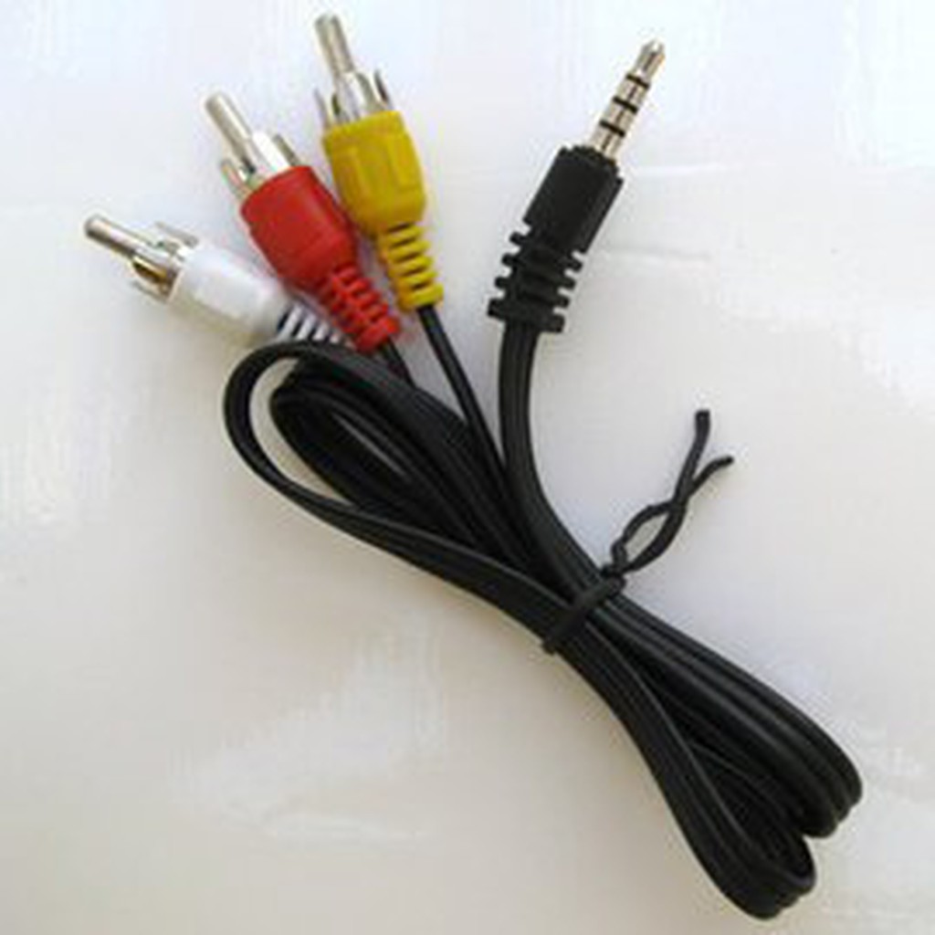 3.5mm(公) 轉 AV(紅白黃-公) RCA音源線/AV端子線/訊號線/轉接線 (加長頭-1.5米)