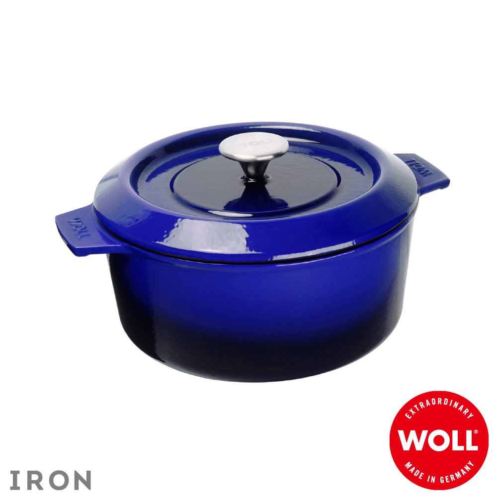 《WOLL》德國歐爾-IRON 24cm鑄鐵鍋_藍