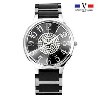 【范倫鐵諾 Valentino Coupeau】60207AH 閃耀鑽石切割玻璃鏡面陶瓷腕錶
