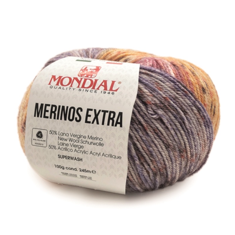 《夢代爾 美加混紡花毛線 Merinos Extra stampe》 線材·秋冬·衣物·披肩·Made in🇮🇹