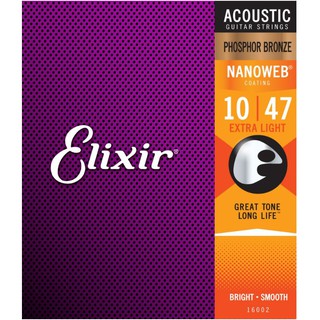 現貨供應 Elixir NANOWEB (10-47) 磷青銅 木吉他弦 16002