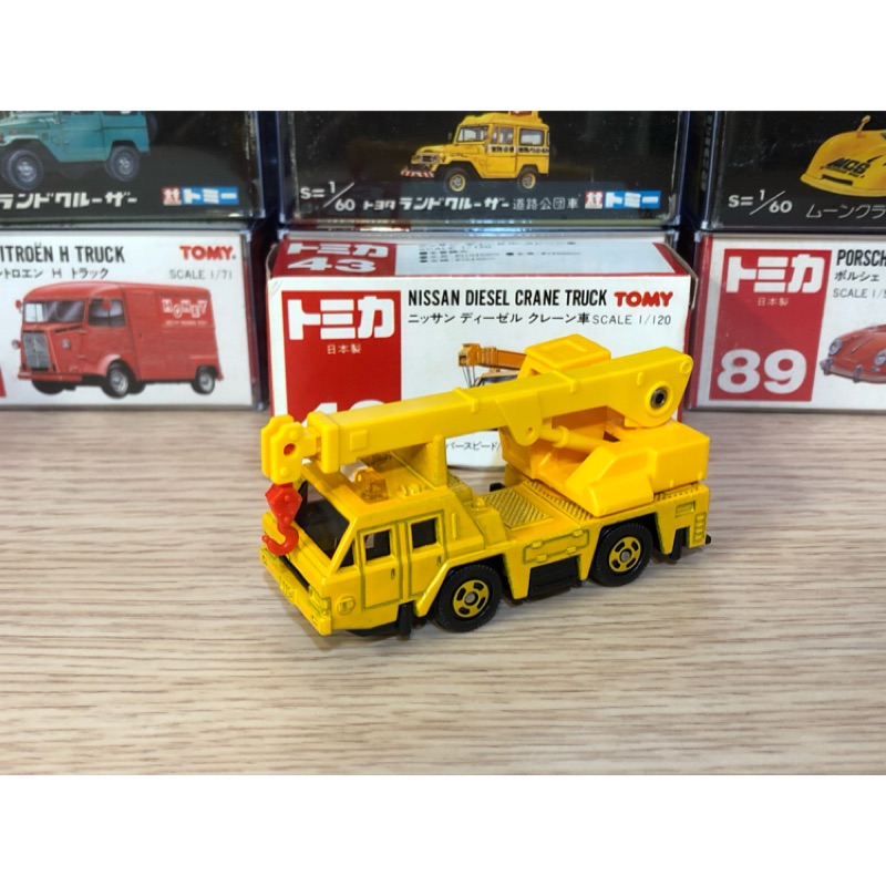 Tomica 日本製 no.43 NISSAN DIESEL CRANE TRUCK 吊車 紅標 絕版