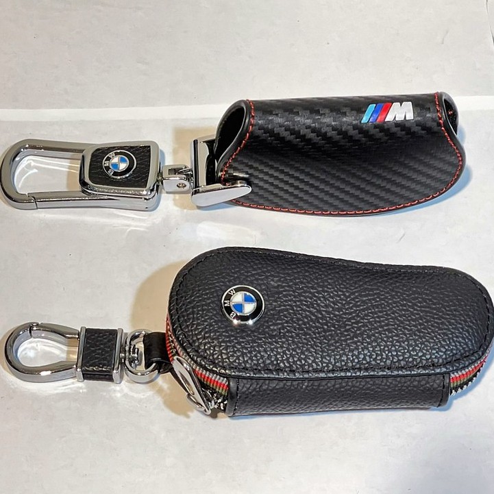 BMW寶馬碳纖紋皮鑰匙收納套 / 鑰匙收納包 / 鑰匙套 / 碳纖維皮套