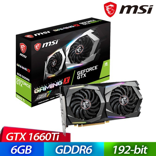 MSI 微星 GTX1660 Ti GAMING X 6G 顯示卡