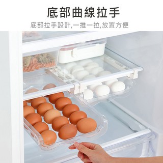 當天出貨 冰箱雞蛋收納盒 抽屜式雞蛋盒 冰箱蛋滾置物架 抽屜傾斜方式 雞蛋自動補位 單獨放置 雞蛋不易破裂