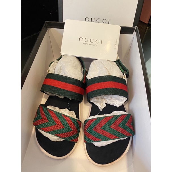 二手🌈 GUCCI 童鞋 涼鞋 歐規尺寸27