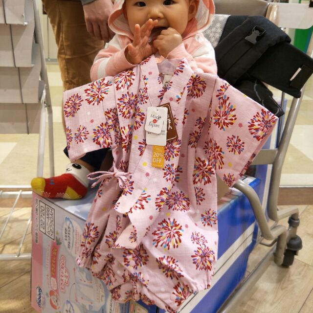 日本阿卡將購入 日本和服 昇平 浴衣 粉色花火節