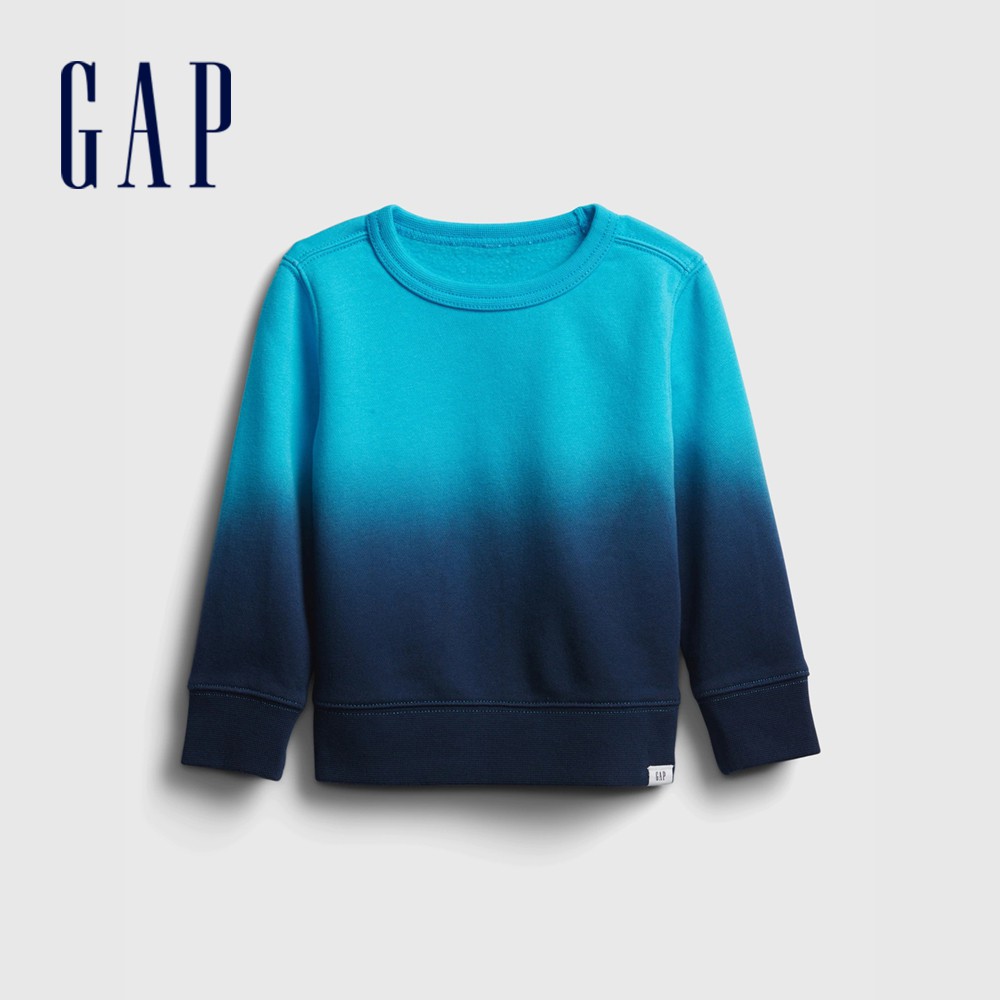 Gap 男幼童裝 刷毛大學T-藍色(649604)