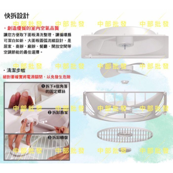 馬達保固5年 雅速達 輕鋼架循環扇 Y14-AC 14吋 可加購支架.風口 含遙控器 清洗方便 台灣製造