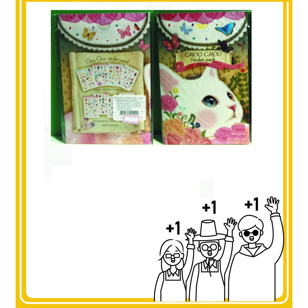 Jetoy 官方貼紙組(白貓) 韓國進口文具 Choo Choo Sticker Pack Cat Korea Kpop