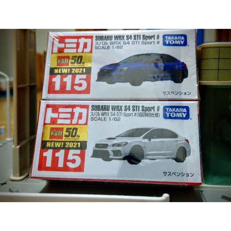 （萊恩收車R.C.F)Tomica No.115 Subaru 4.5代WRX S4 STI  硬皮鯊模型車 多美小汽車