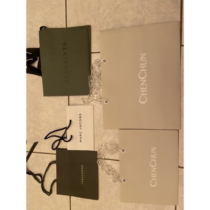 （點開敘述看優惠）Longchamp/Marc Jacobs/Chen Chun選物店/All Saints品牌小紙袋