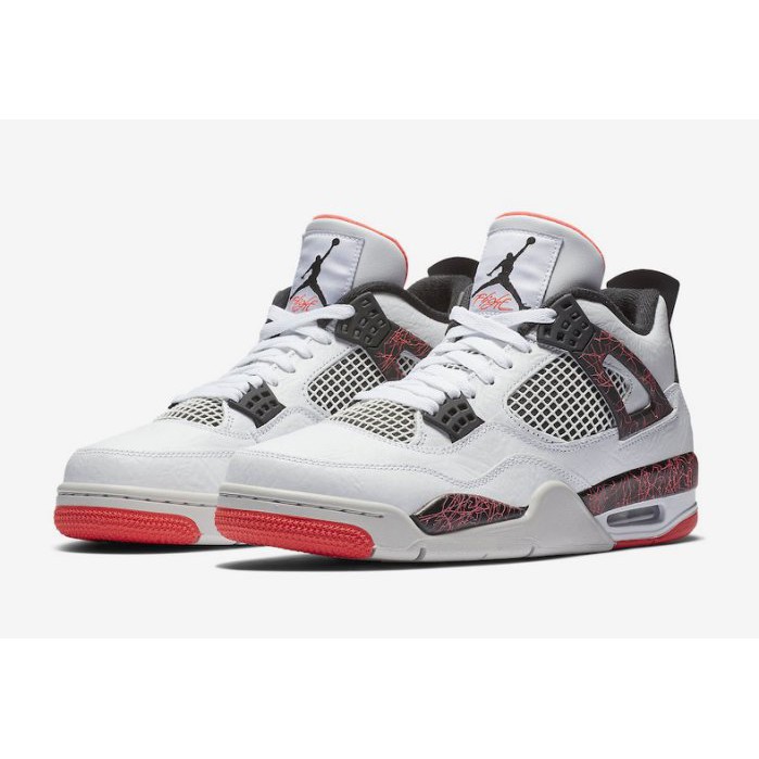 air jordan 4 white black bright crimson