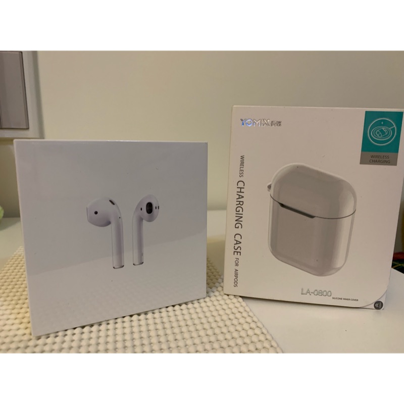 AirPods 2019製全新品未拆封，附上一組yomix充電盒