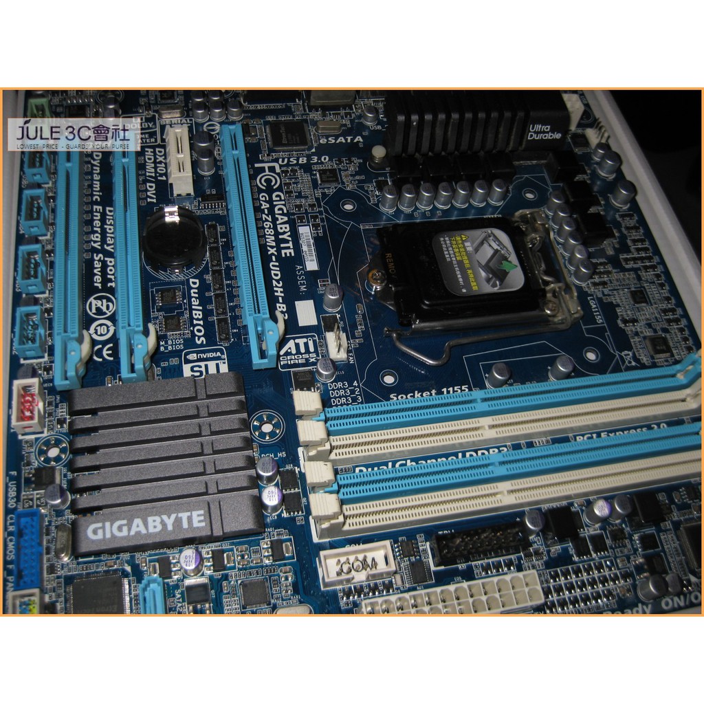 JULE 3C會社-技嘉 GA-Z68MX-UD2H-B3 Z68/DDR3/藍光撥放/超耐久/XHD/MATX 主機板