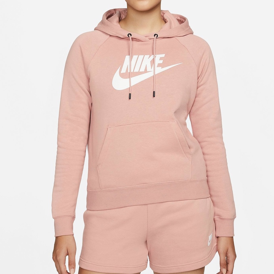 Nike 帽T  女款 粉紅色 基本款 長袖 連帽 聚酯纖維  BV4127609