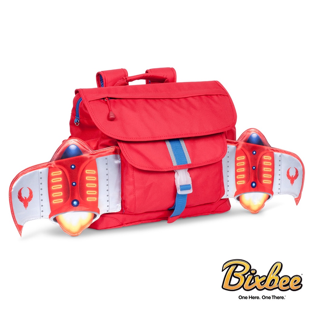 Bixbee飛飛童趣系列-火鳥紅噴射機中童背包