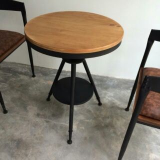 ((直徑55公分))Loft工業風木面桌/陽臺桌/咖啡桌/餐廳桌/美式復古實木/ ✨另有同款椅子可搭配✨