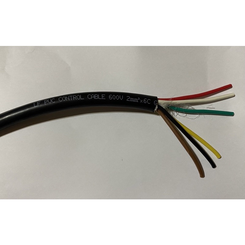 「買17m送1m」PVC 電纜600V 2.0mm2 x 6C(6芯）/ 電源線 / 控制線