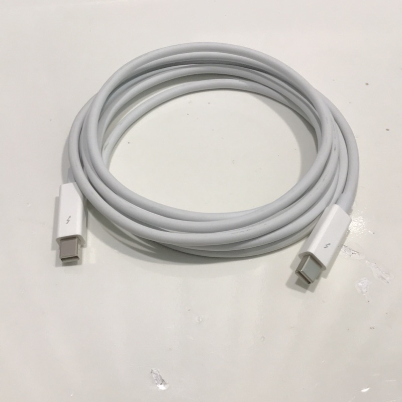 Apple 原廠 Thunderbolt 連接線 (2.0 公尺) - 白色 近全新