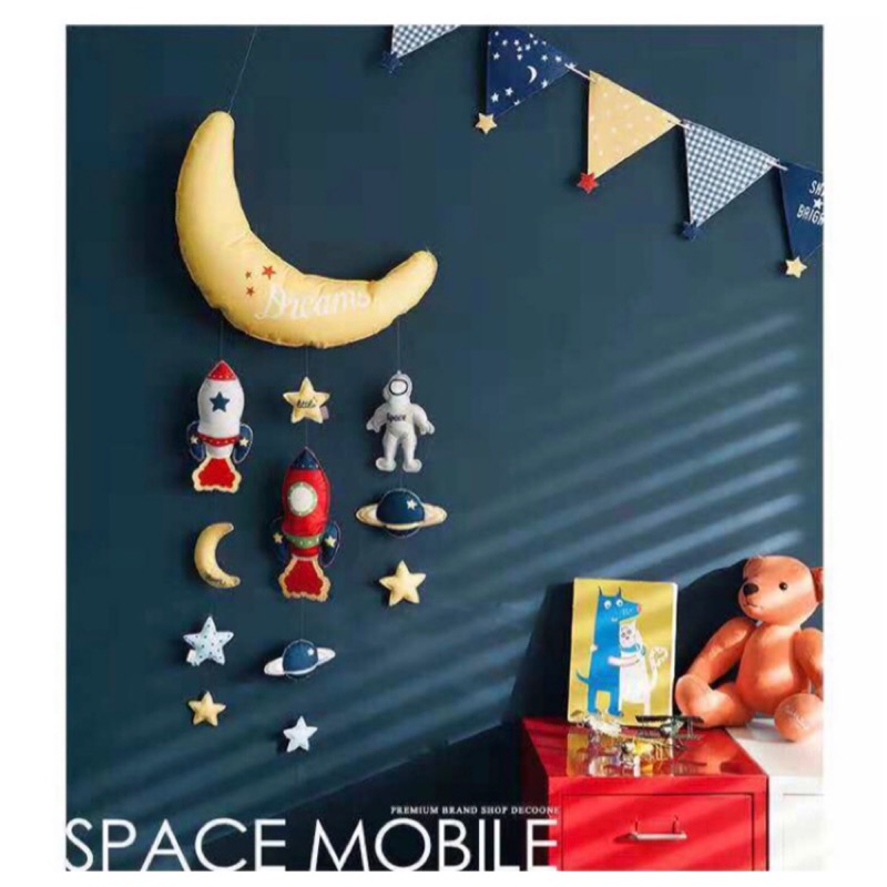 💓特價 創意北歐風雲朵、火箭、月亮、熱氣球兒童房間裝飾壁飾DiY