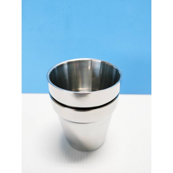 【580】 高級不鏽鋼雙層杯 隔熱杯 露營 登山 不鏽鋼杯 水杯 茶杯 馬克杯 200ml（一入）