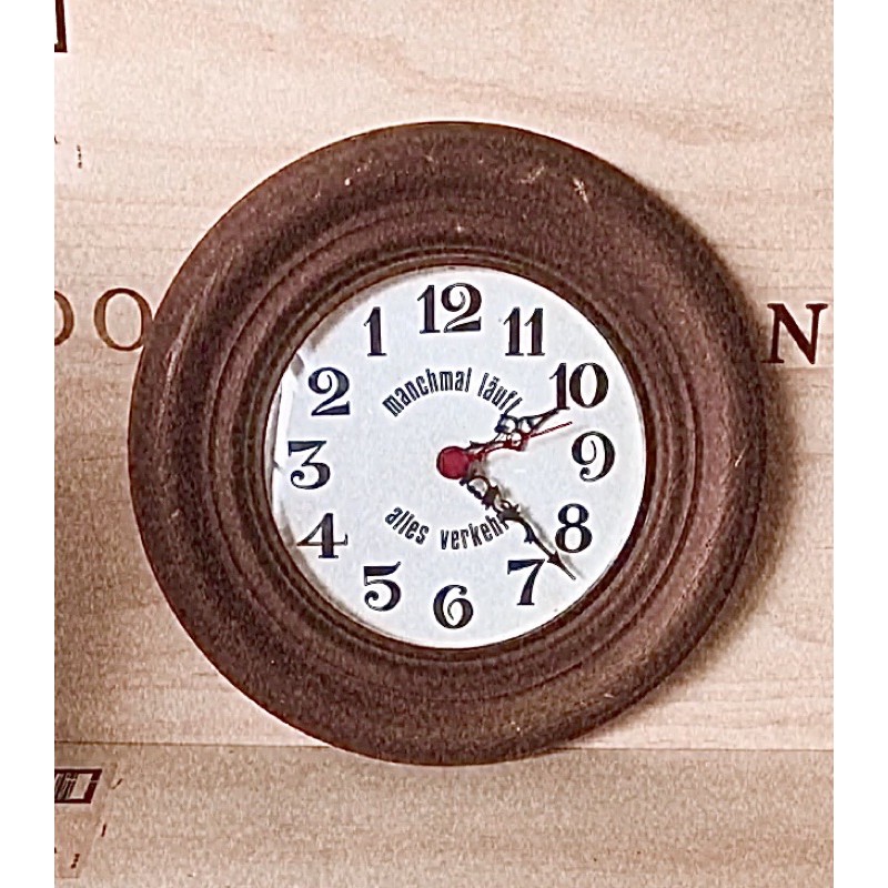 早期 德國製 倒轉時鐘 逆時鐘 鏡像時鐘 倒轉 時鐘