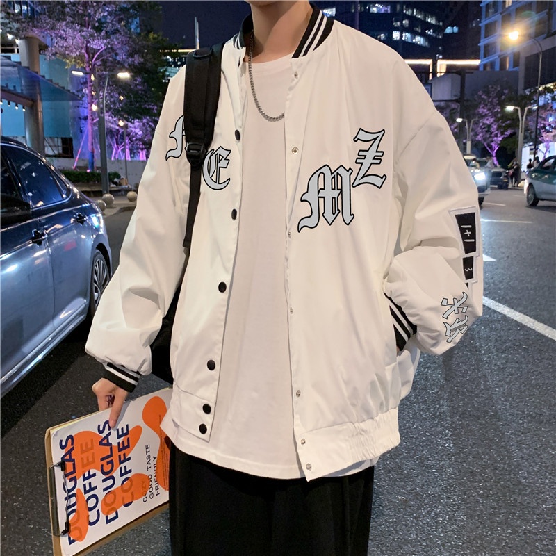 【自己人】棒球領外套 港風男外套 教練夾克 棒球外套 韓版防風情侶外套  潮牌 男生女生外套(CGMJ226)