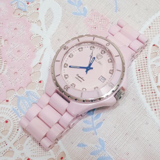 OP Olympia Star 奧林比亞之星 櫻花粉紅色 陶瓷 錶 晶鑽刻度 粉 粉紅 Chanel J12 風格
