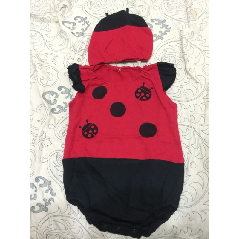 🎉全新🎉寶寶週歲造型服蜜蜂裝瓢蟲裝含帽子包屁衣95