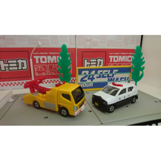 Tomica 多美 日版 交通信號場景組 (((附日版抽獎紙與拖車和警車)))