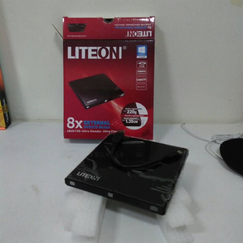 LITEON 超薄型外接DVD燒錄器(EBAU108)