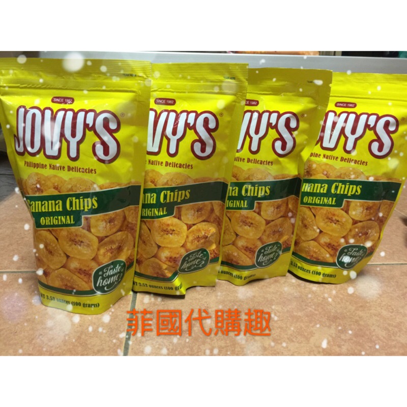 《預購》菲律賓 JOVY'S香蕉脆片 100g