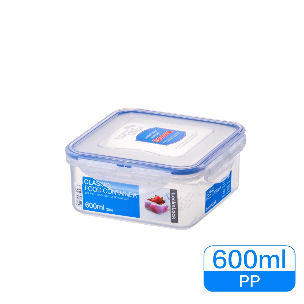 樂扣樂扣微波加熱方型保鮮盒600ml(HPL854)
